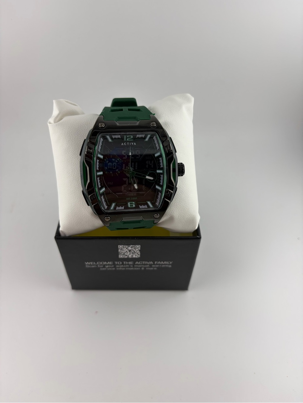 Activa Venzis X Invicta digital Men’s Army Green Watch 50mm